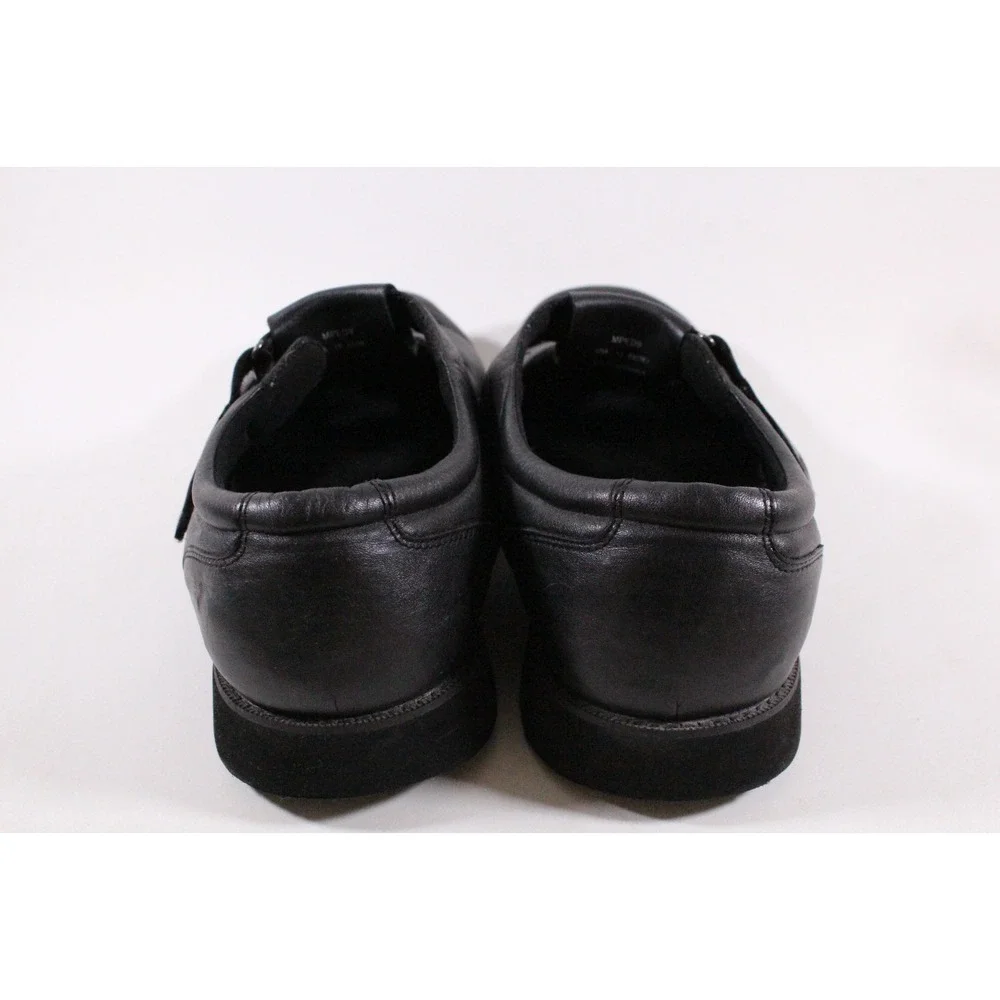 Propet Mens 13 XX (5E) Black Leather Fisherman Sandals Orthopedic Shoes MPED9‎
